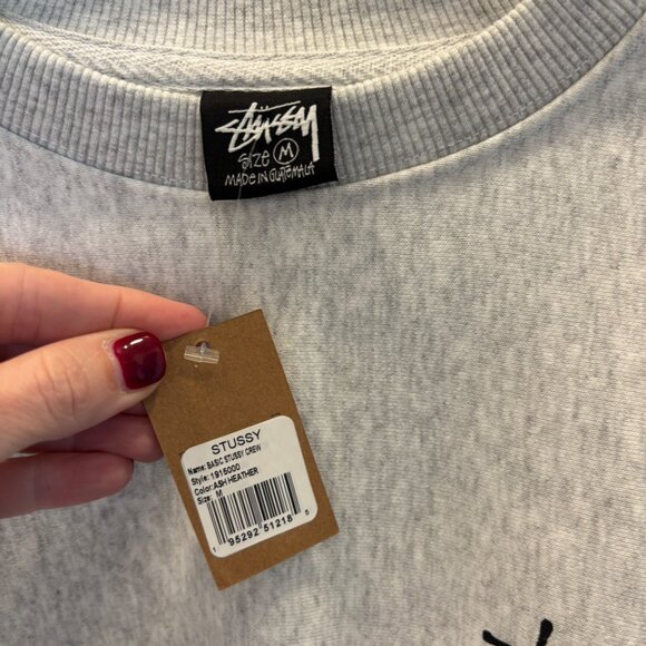 Stussy Basic Crew sweatshirt M new with tags - Picture 4 of 4